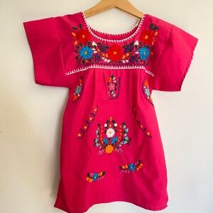 Mackie girl’s embroidery got pink floral dress